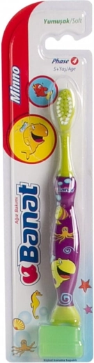 Brosse à dents pour enfants Banat Mino Junior Soft souple 5–7 ans