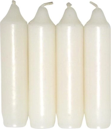 Bougies de l’Avent blanches 10 cm, diamètre 2,5 cm – lot de 4 pièces