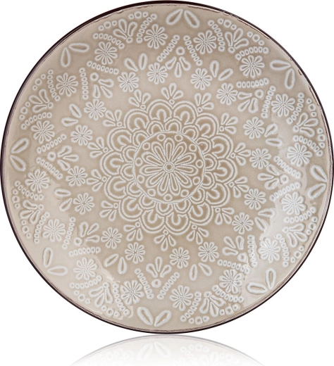 Assiette à dessert Shape 21,3 cm en céramique crème avec motif en relief