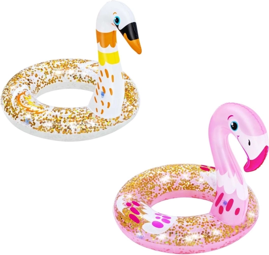 Bouée gonflable pour enfants BESTWAY – cygne ou flamant rose avec paillettes