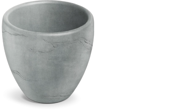 Pot de fleurs Cano 40 cm gris béton – pot moderne en plastique pour intérieur et extérieur