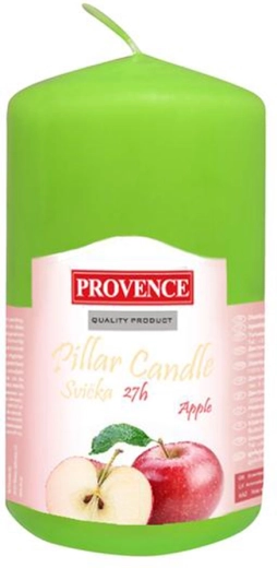 Bougie parfumée en paraffine cylindre pomme 6 × 11,1 cm