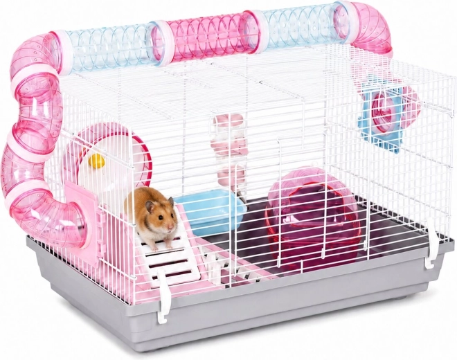 Cage Petsi pour hamster et petits rongeurs avec tunnels et accessoires