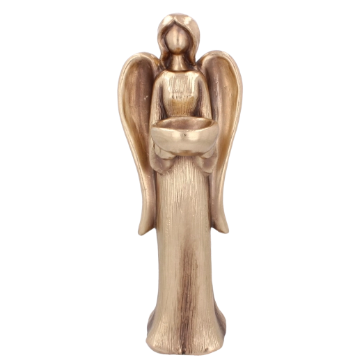 Statue d’ange debout dorée 42,5 cm – décoration intérieure élégante