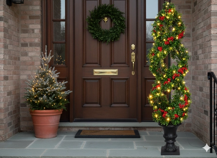 Sapin de Noël avec éclairage LED 150 cm avec baies de sorbier