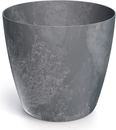 Pot de fleurs Mate effet béton 13,8 cm marengo