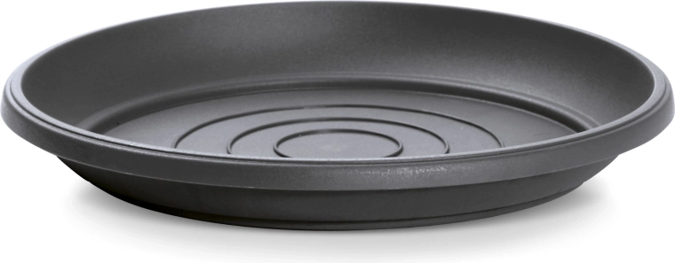 Soucoupe ronde Terra pour pot de fleurs anthracite 29 cm