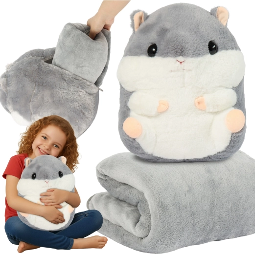 Hamster en peluche avec couverture 3-en-1 Kruzzel