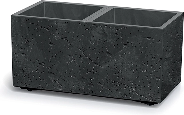 Jardinière Sierra Case avec effet béton 57,7 cm – noire