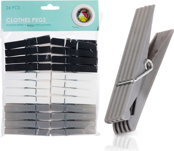 Pinces à linge en plastique Ultra Clean 24 pcs