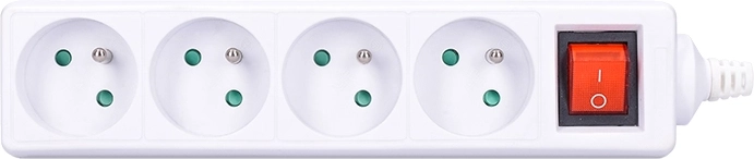 Bloc multiprise Solight avec interrupteur, 4 prises