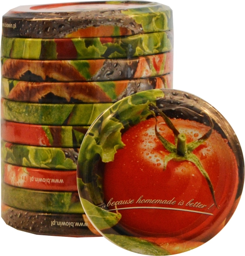 Couvercles TWIST 66 avec décor de légumes, lot de 10 pièces