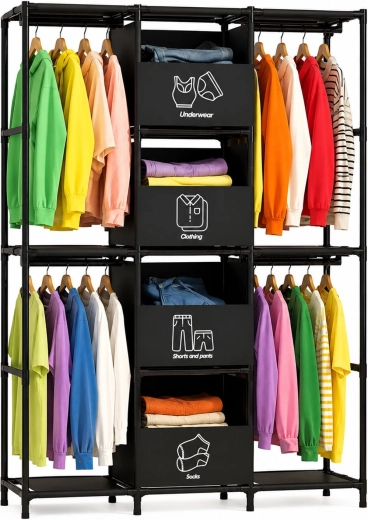 Armoire penderie textile pliable RENEW FORCE 125 × 40 × 166 cm - 1 pièce
