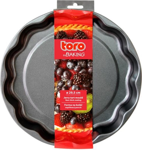 Moule à tarte 29 cm en acier carbone avec revêtement antiadhésif