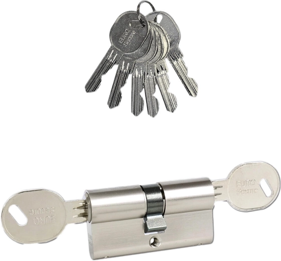 Cylindre 30/30 avec embrayage d’urgence RICHTER, 6 clés, nickel mat, classe RC3