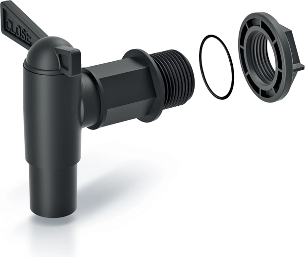 Robinet pour tonneau d’eau de pluie Cantap 2, noir