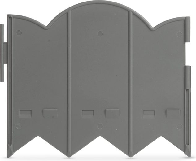 Bordure de jardin en plastique grise 20 × 17,5 cm – 12 pièces