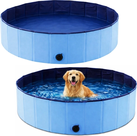 Piscine pliable pour chien pour le jardin 160 × 30 cm