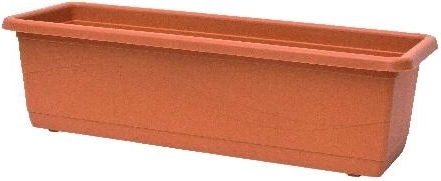 Jardinière en plastique Lobelia 50 cm terracotta
