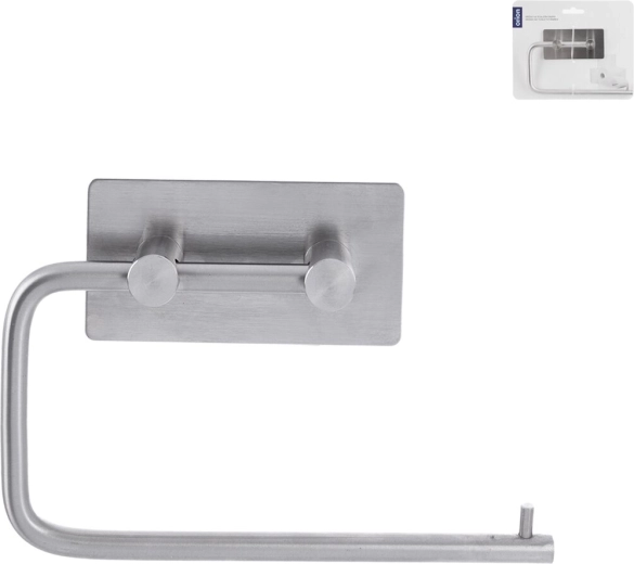 Porte-papier toilette adhésif en acier inoxydable