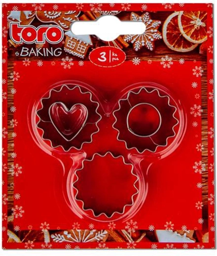 Set d’emporte-pièces pour pâtisserie – rond festonné, 3 pcs TORO