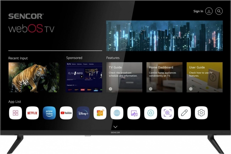 Téléviseur intelligent Sencor webOS 32 pouces