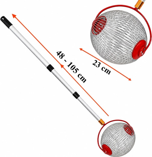 Ramasseur télescopique de noix, balles et fruits 48–105 cm - 1 pièce