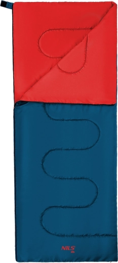 Sac de couchage couverture NILS Camp rouge-bleu
