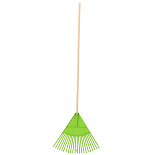 Râteau éventail en plastique 120 cm, 22 dents