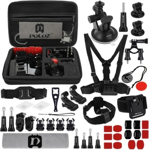 PULUZ kit complet d’accessoires pour caméras d’action 45 en 1 - 1 pièce