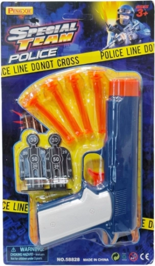 Ensemble de tir pour enfants avec pistolet, cibles et fléchettes