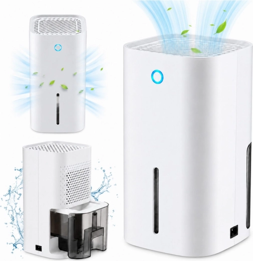 Déshumidificateur d’air silencieux et économe avec réservoir de 0,85 l - 1 pièce