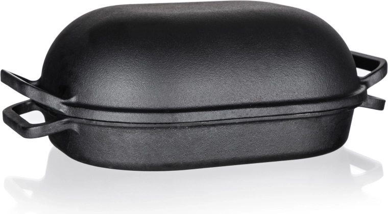 Cocotte ovale en fonte avec couvercle