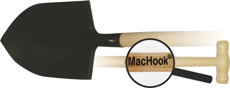 Bêche pointue avec manche en T en bois MacHook 90 cm