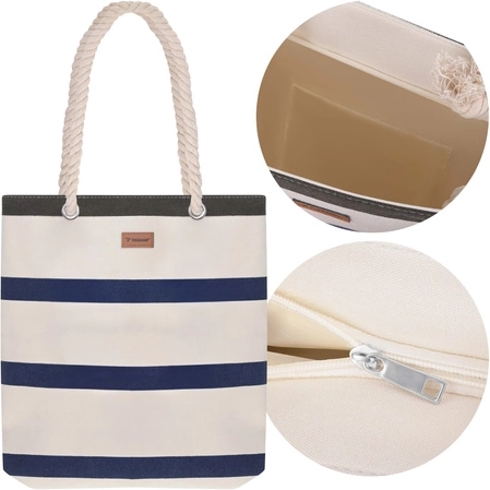 Sac de plage et de pique-nique TRIZAND 18 l avec poignées en corde