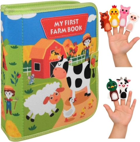 Livre sensorimoteur manipulatif ferme Kruzzel - 1 pièce