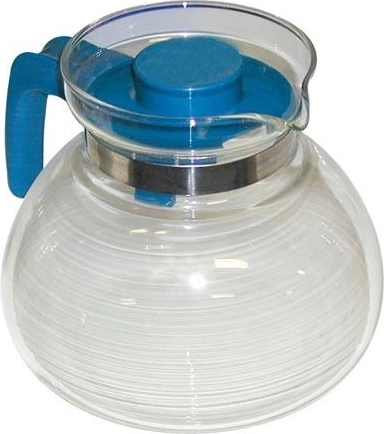 Théière en verre Svatava 1,7 l avec couvercle et poignée en plastique