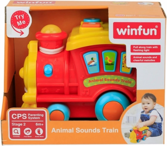 Train interactif avec sons d'animaux