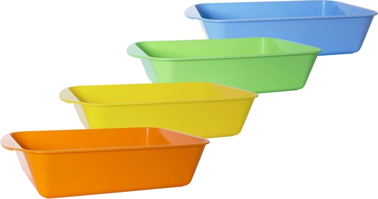 Bol d’enrobage en plastique 34 × 25 × 7 cm, assortiment de couleurs