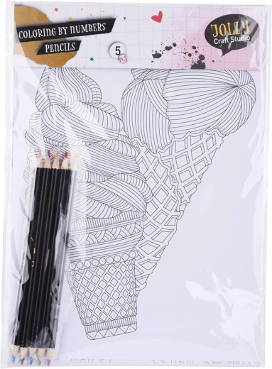 Set de coloriages A4 avec crayons bicolores