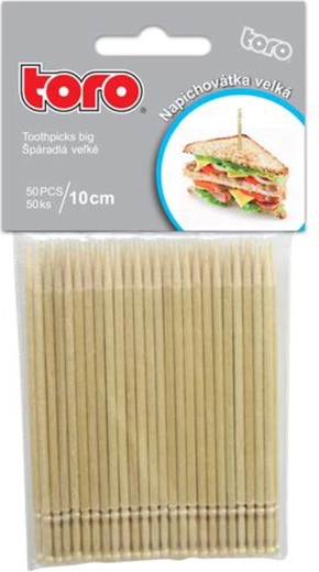Piques en bois 10 cm, 50 pcs