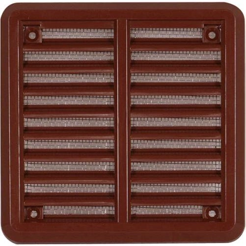 Grille d’aération avec moustiquaire 150 × 150 mm marron