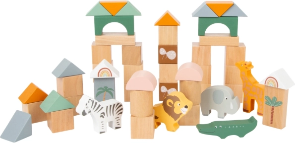 Blocs de construction en bois Safari pour enfants