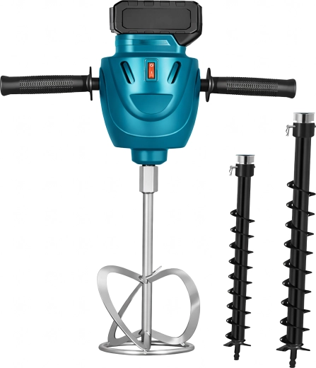 Mélangeur et tarière sans fil avec 2 batteries