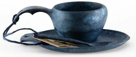 Coffret cadeau KUPILKA bleu – tasse 21, assiette 14 et cuillère à thé