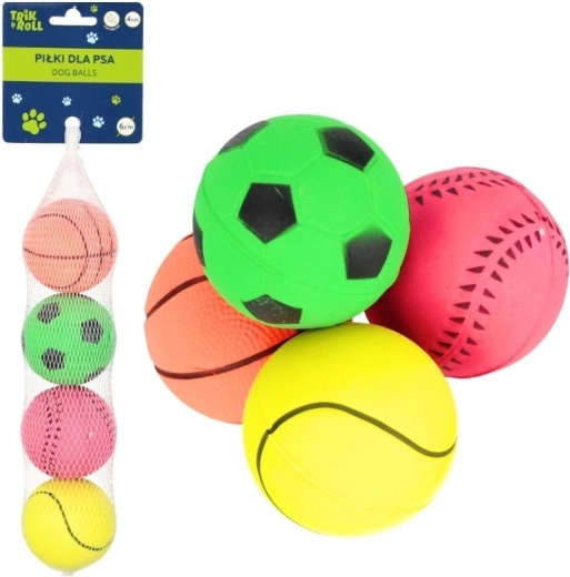 Lot de balles pour chien – 4 pièces