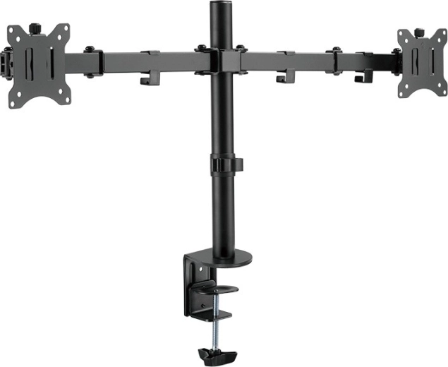 Support de bureau pour deux moniteurs 17–32" avec bras de 390 mm LogiLink - 1 pièce