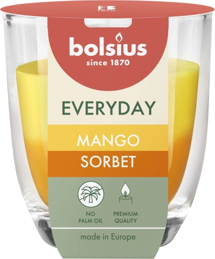 Bougie parfumée en verre mangue sorbet 8 × 7 cm, jusqu’à 24 h