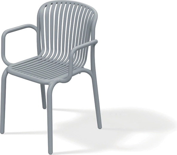 Chaise de jardin avec accoudoirs BRENE, gris