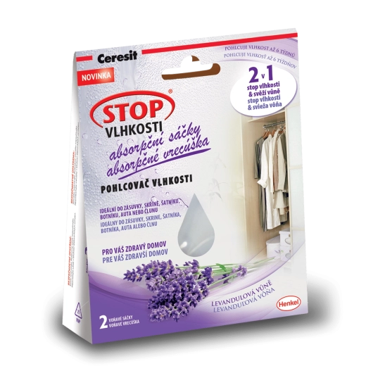 Ceresit Stop humidité sachets absorbants relax lavande 2×50 g